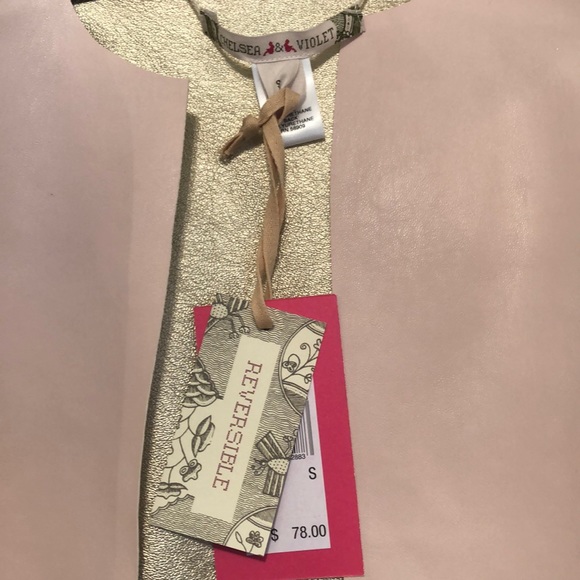 Chelsea & Violet Reversible Gold/Pink Bolero - Picture 8 of 8